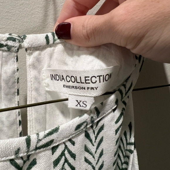 Emerson Fry HIGH NECK SHORT DRESS -
CLIMBING VINES LINEN NEW - Picture 12 of 14